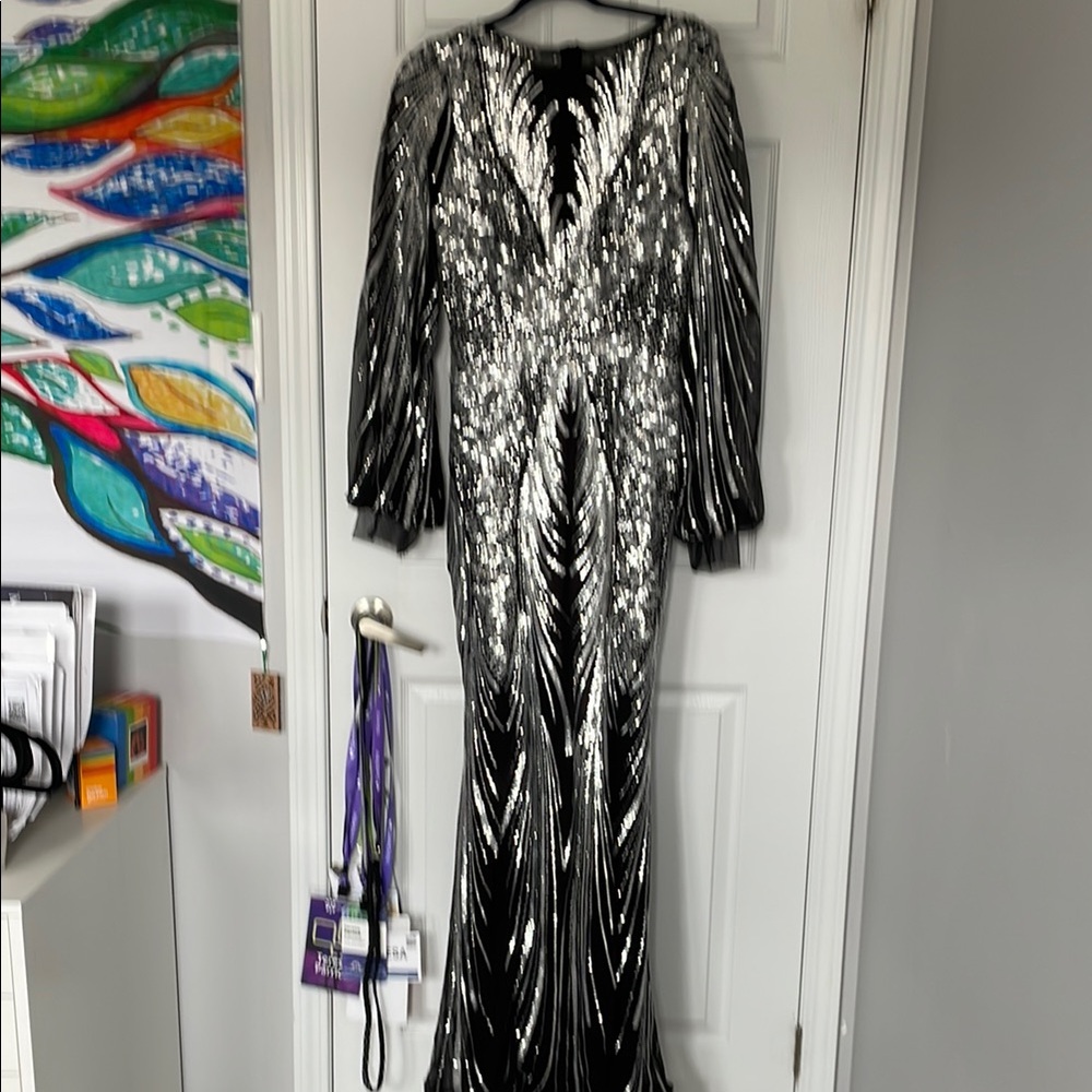 Stunning Silver Sequin Gown